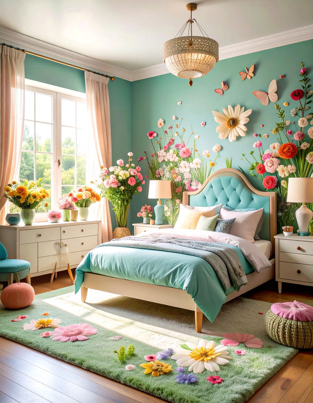 Fairy Flower Meadow Bedroom - 24 Fairy-themed Bedroom Ideas
