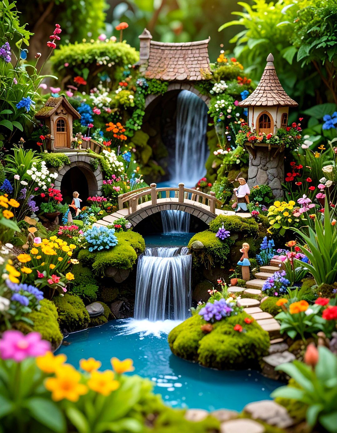 Fairy Garden Waterfall Miniature - 24 Pondless Waterfall Ideas