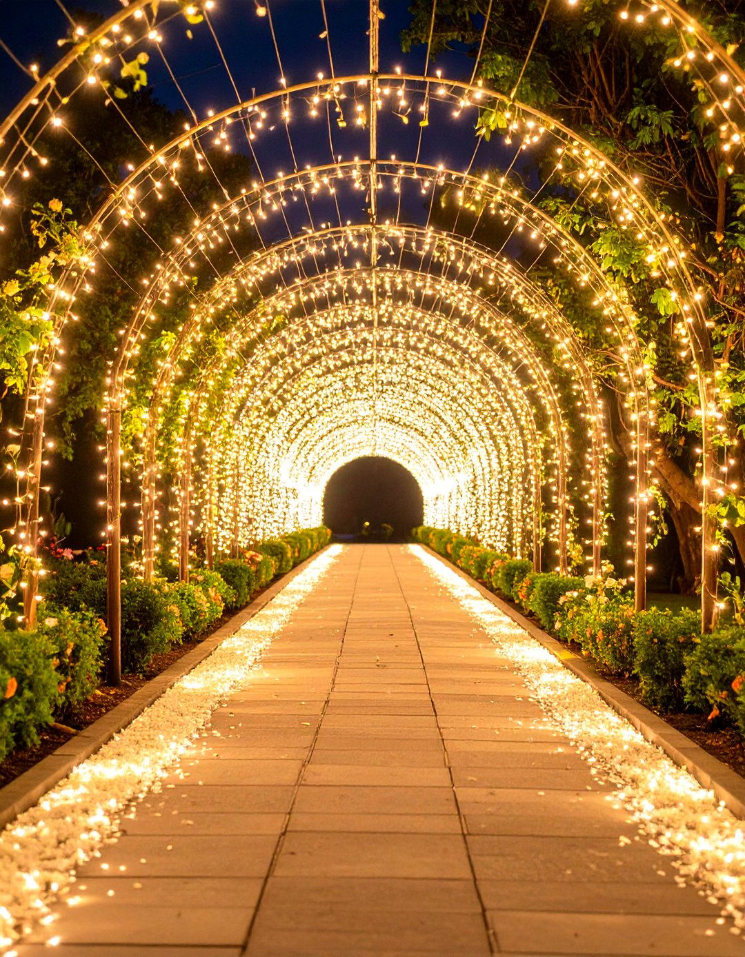 Fairy Light Tunnel Entrance - 24 Wedding Entrance Ideas