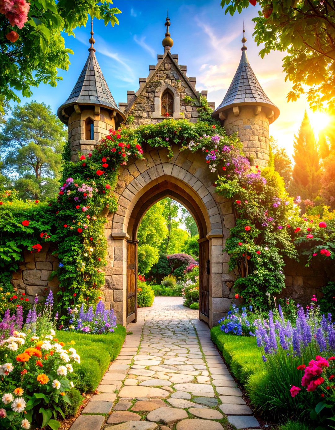 Fairytale Castle Garden Arch - 24 Garden Arch Ideas