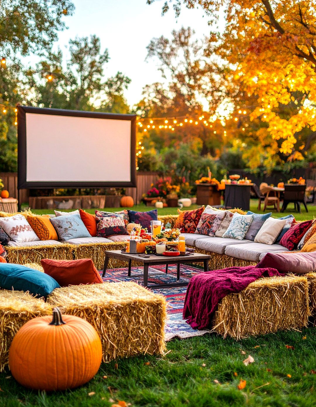 Fall Outdoor Movie Night Celebration - 24 Fall Birthday Party Ideas