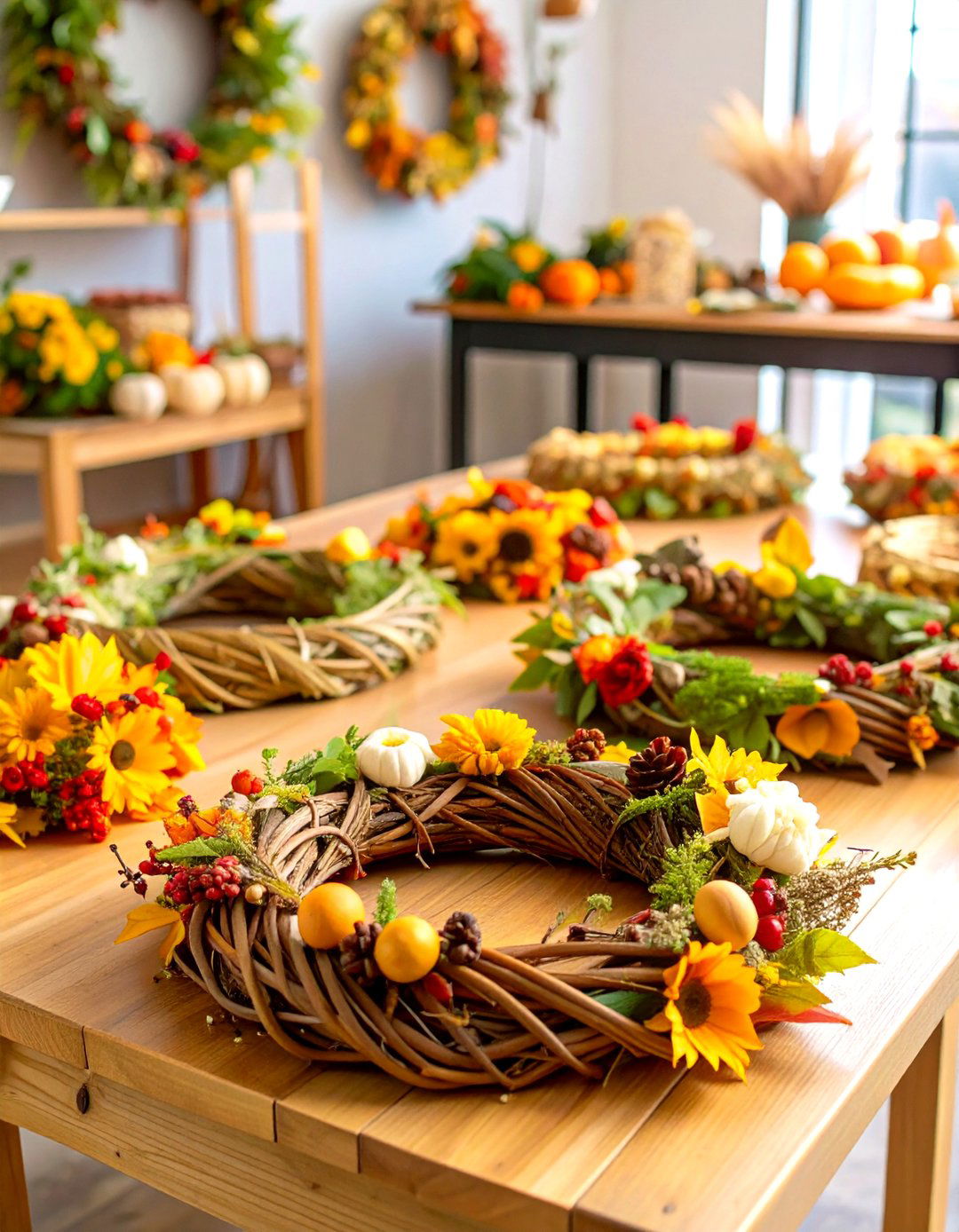 Fall Wreath Making Birthday Workshop - 24 Fall Birthday Party Ideas
