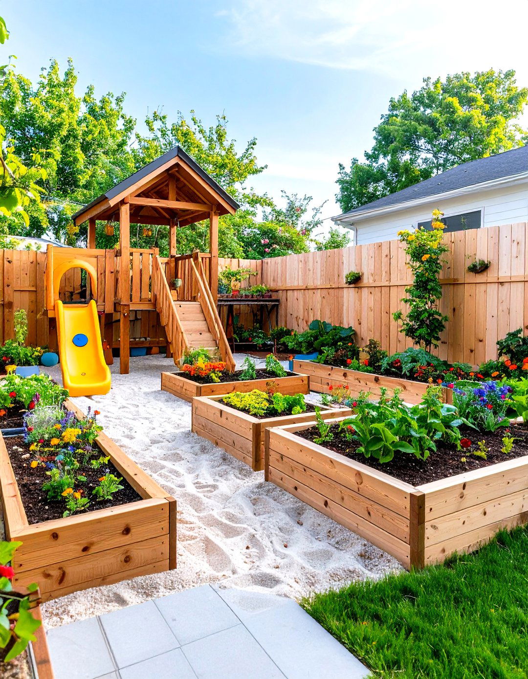 Family Friendly L Shaped Adventure Yard - 24 L Shaped Backyard Ideas