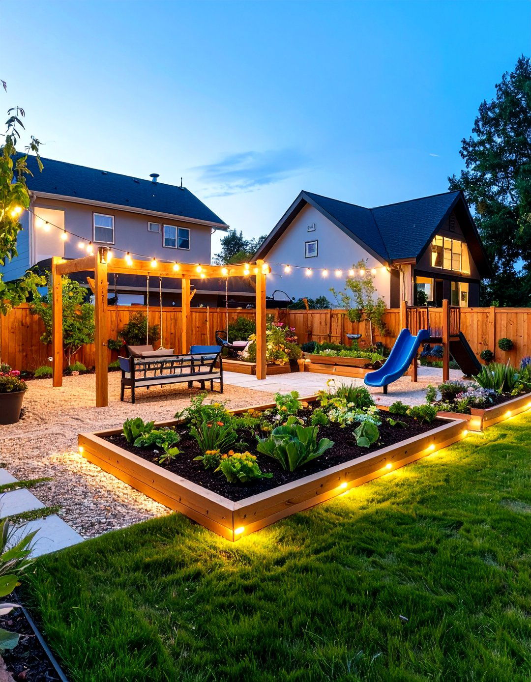 Family Friendly Play Backyard with Safe Zones - 24 Backyard Ideas