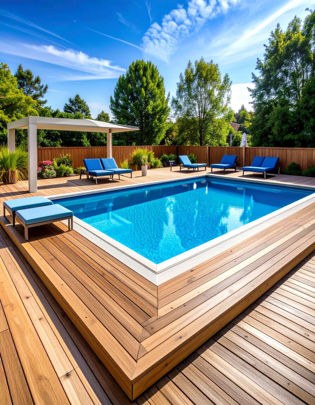 Family Friendly Pool Deck with Integrated Safety Features - 24 Pool Deck Ideas