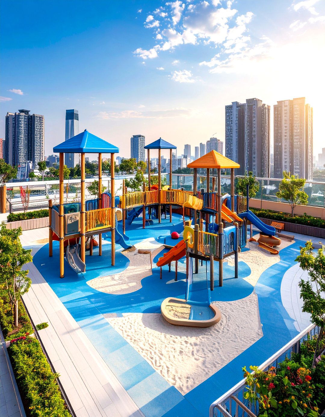 Family Friendly Rooftop Playground - 24 Rooftop Deck Ideas