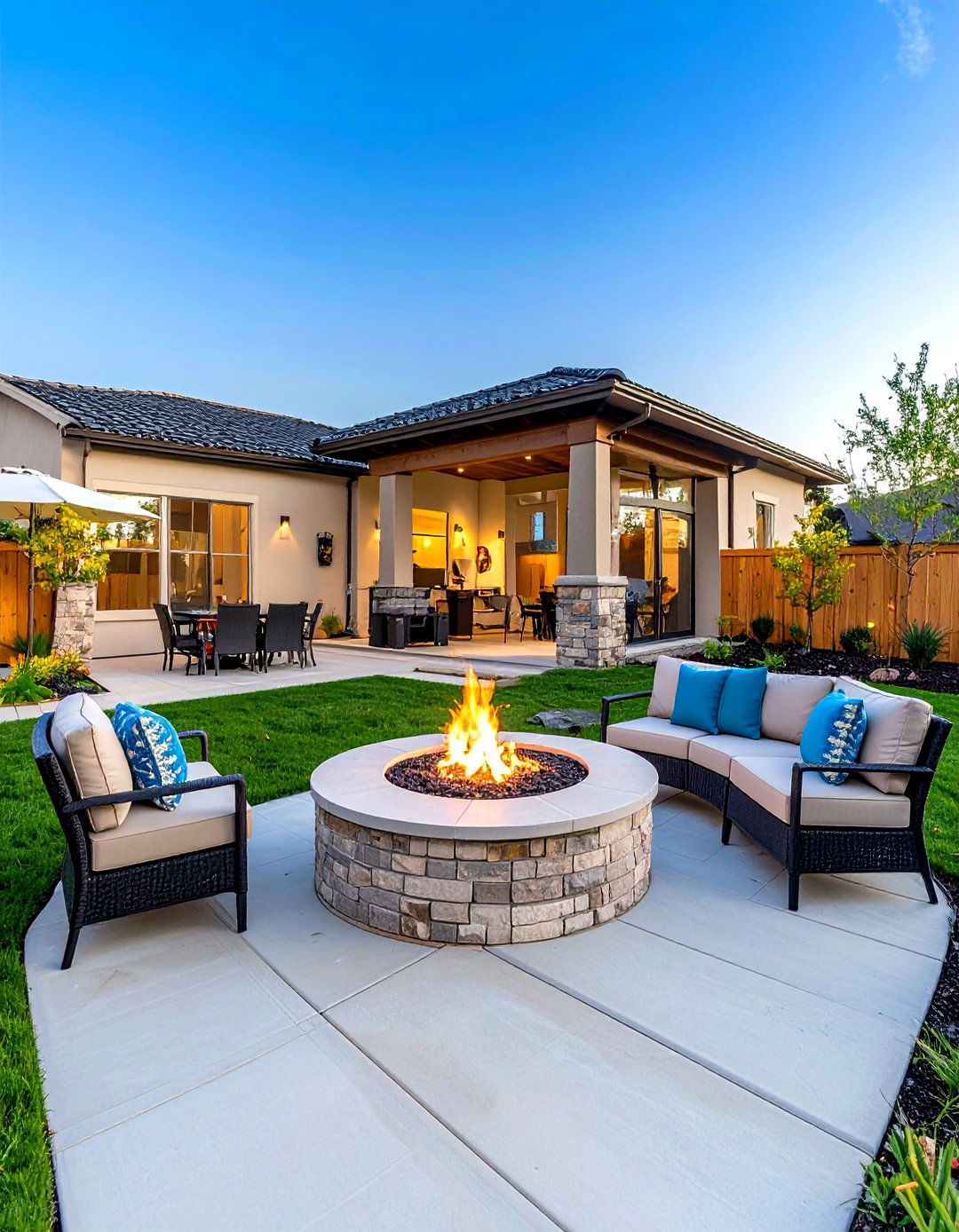 Family Friendly Safety Design - 24 Tree Stump Fire Pit Ideas