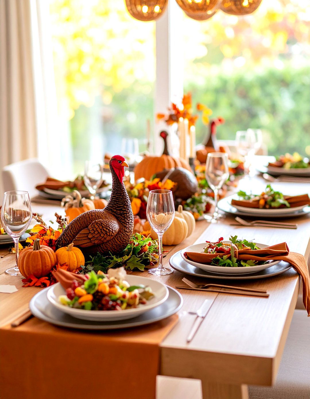 Family Friendly Turkey Thanksgiving Setup - 24 Thanksgiving Decor Ideas