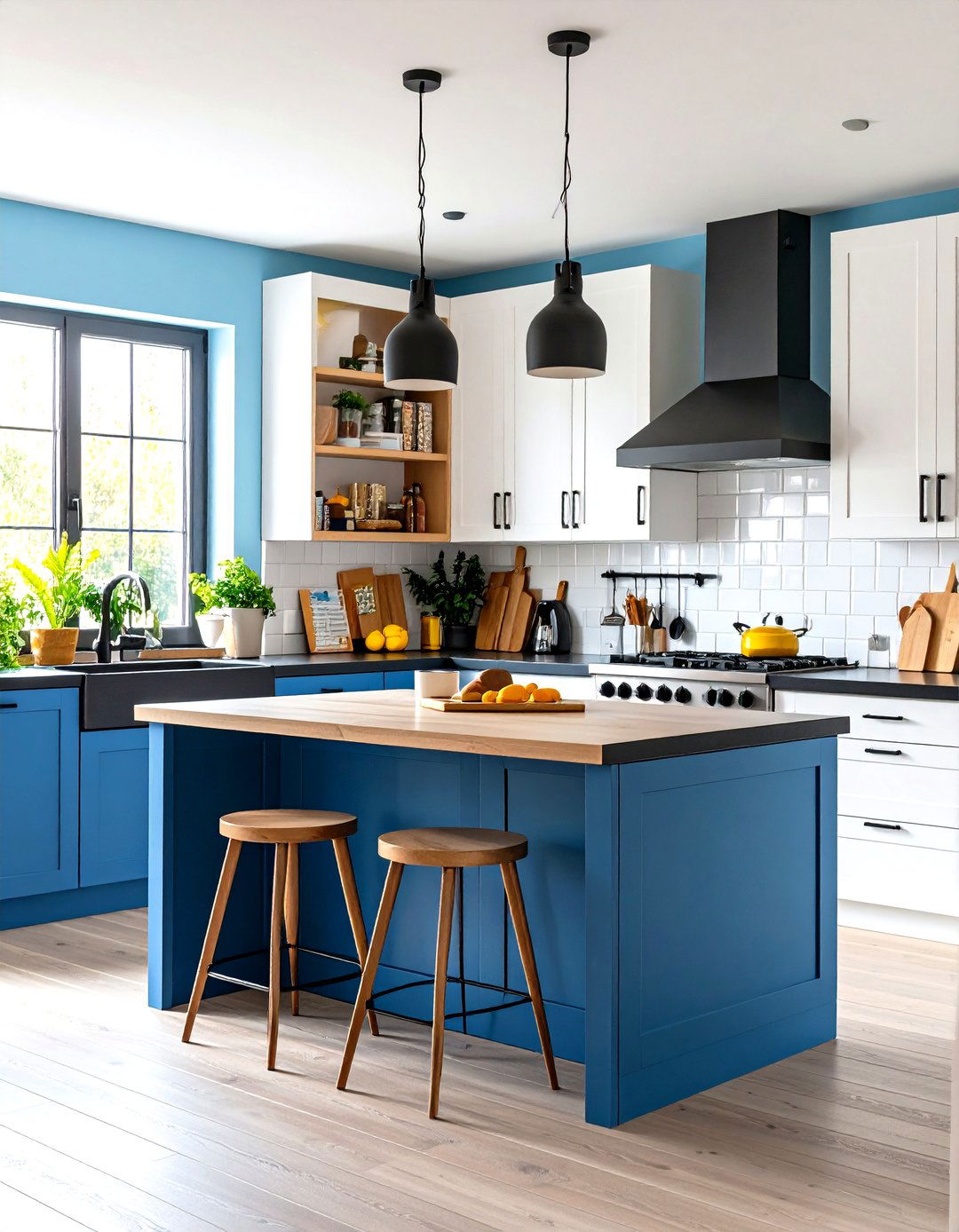 Family Kitchen with Homework Station Integration - 24 white kitchen with black countertops ideas