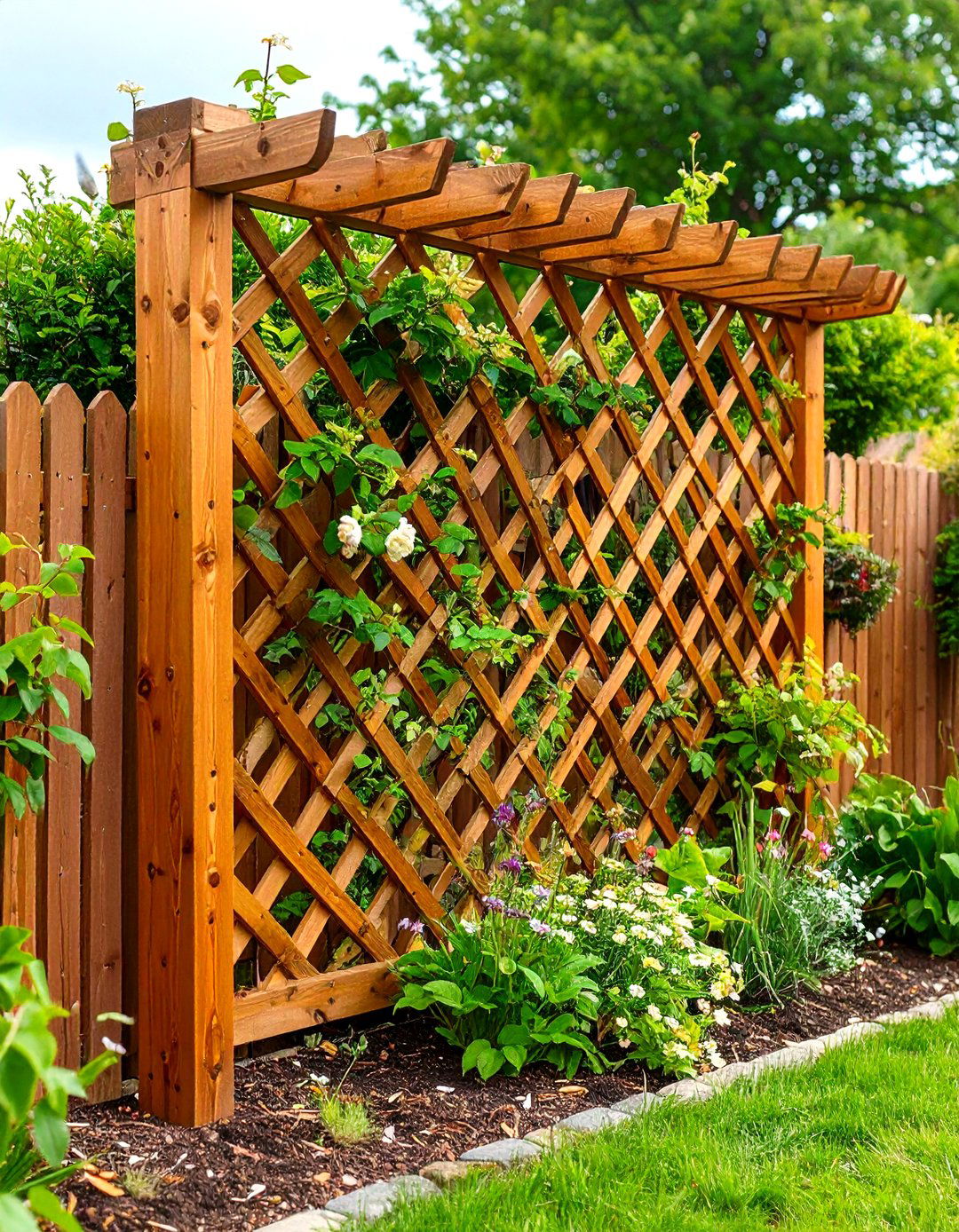 Fan Shaped Wall Trellis - 24 Trellis Ideas