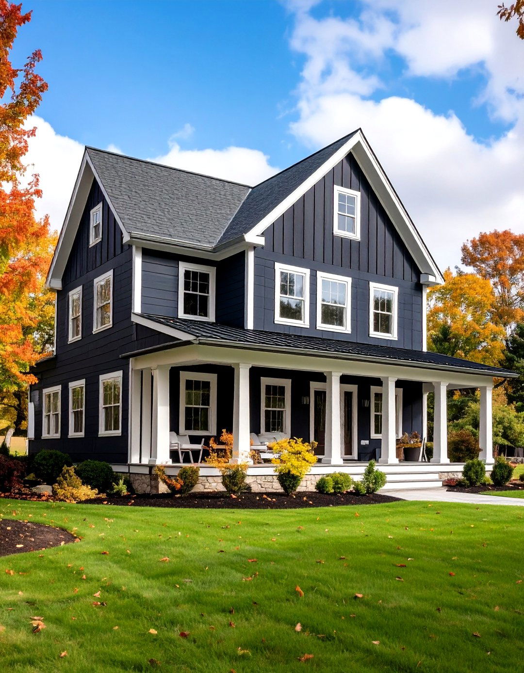 Farmhouse Black Board and Batten - 24 Black House Exteriors & Paint Colors