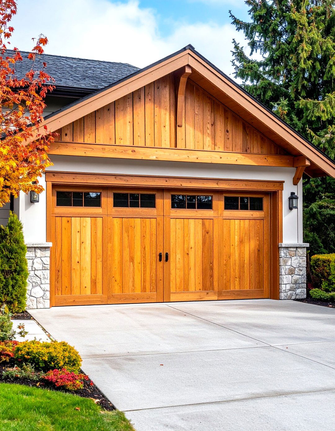 Farmhouse Board and Batten Garage Door Trim - 24 Exterior Garage Door Trim Ideas