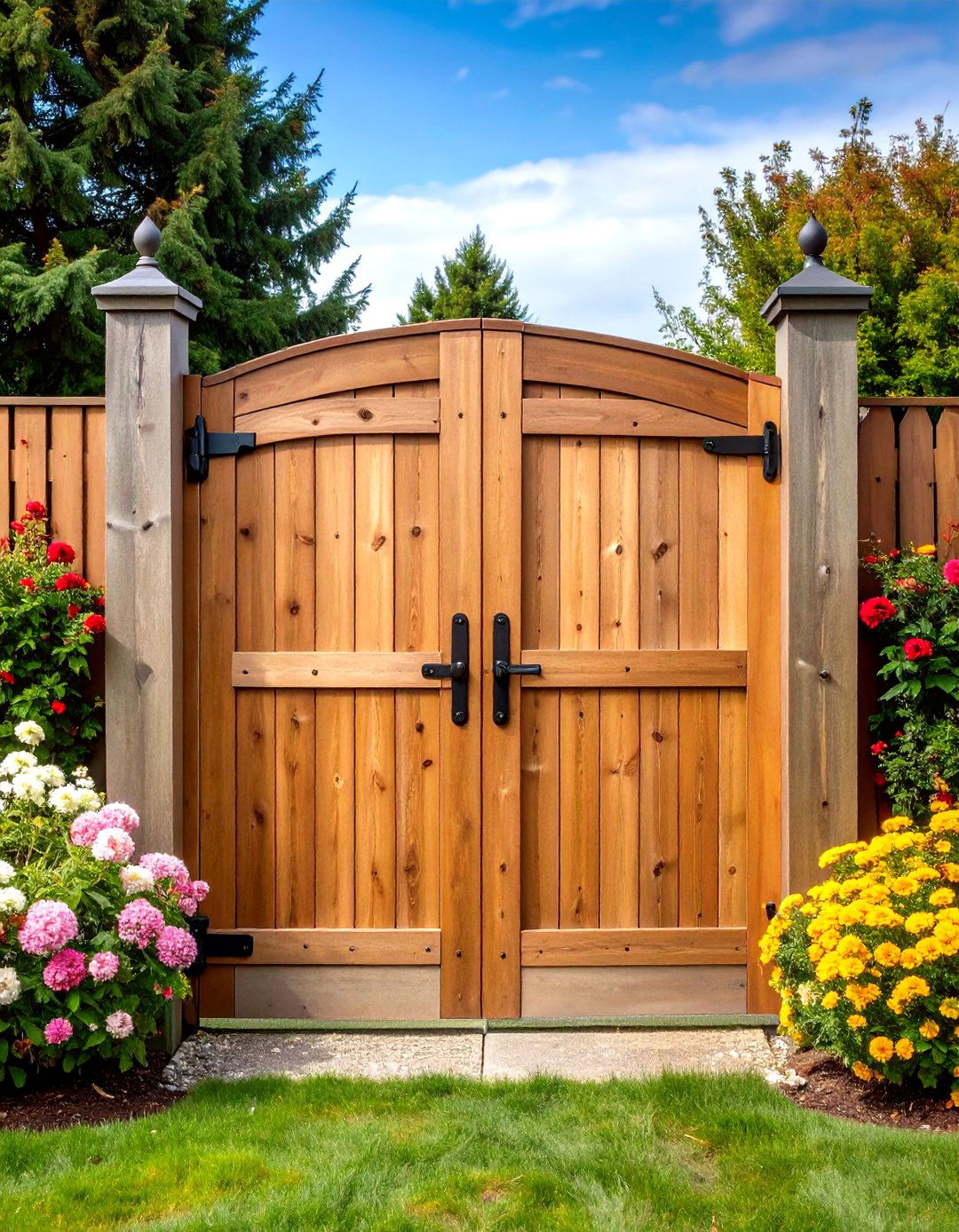 Farmhouse Board and Batten Gates - 24 garden gate ideas