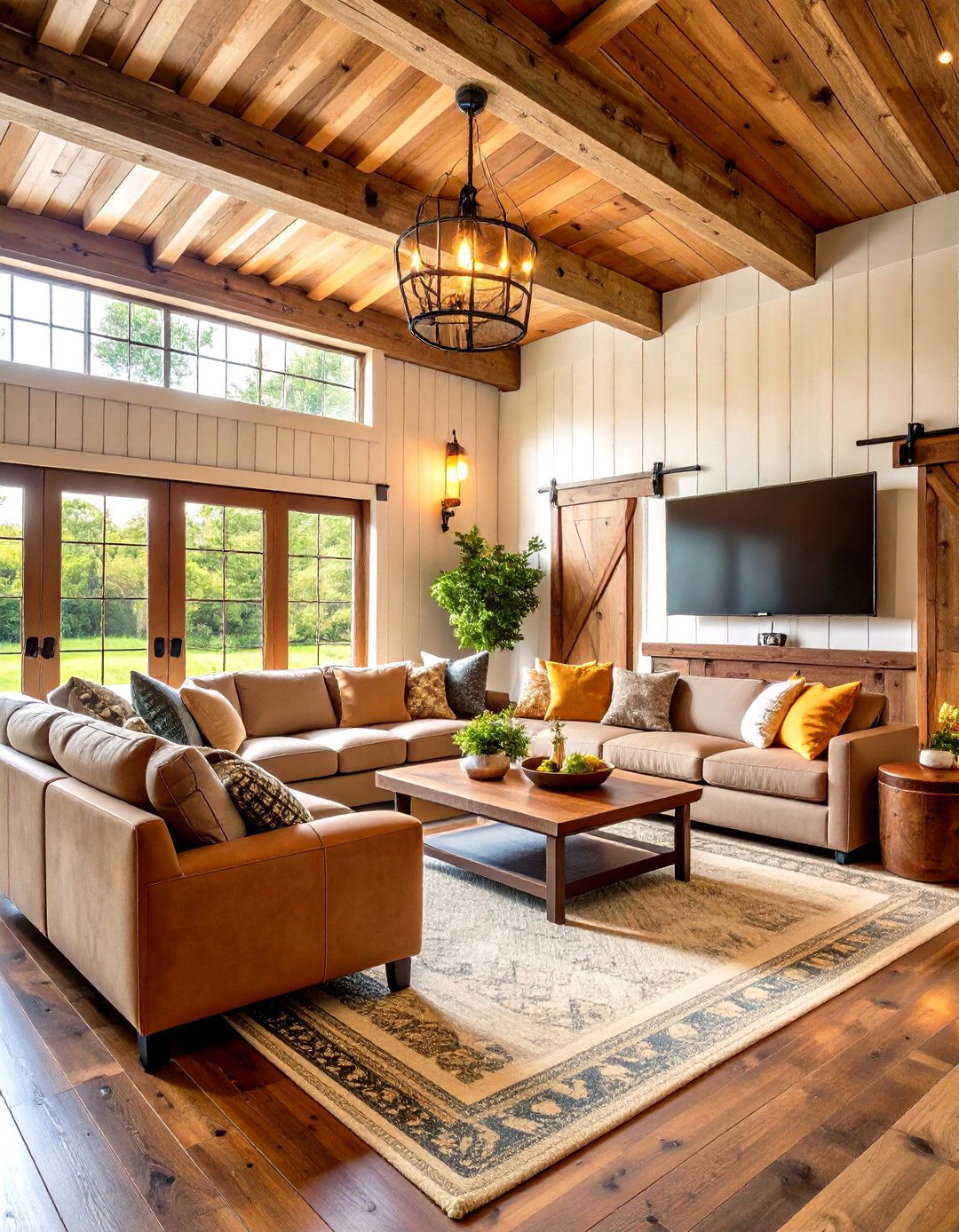 Farmhouse Chic Media Barn - 24 Small Media Room Ideas