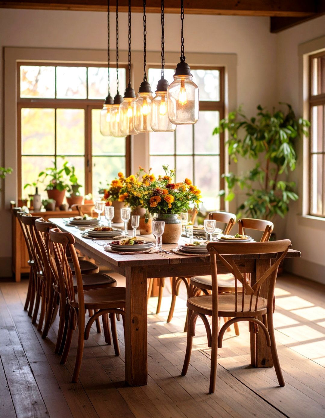 Farmhouse Dining Spaces - 24 Rustic Interior Design Ideas