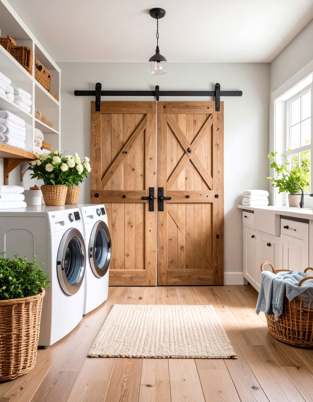 Farmhouse Dutch Door with Vintage Hardware - 24 Laundry Room Door Ideas