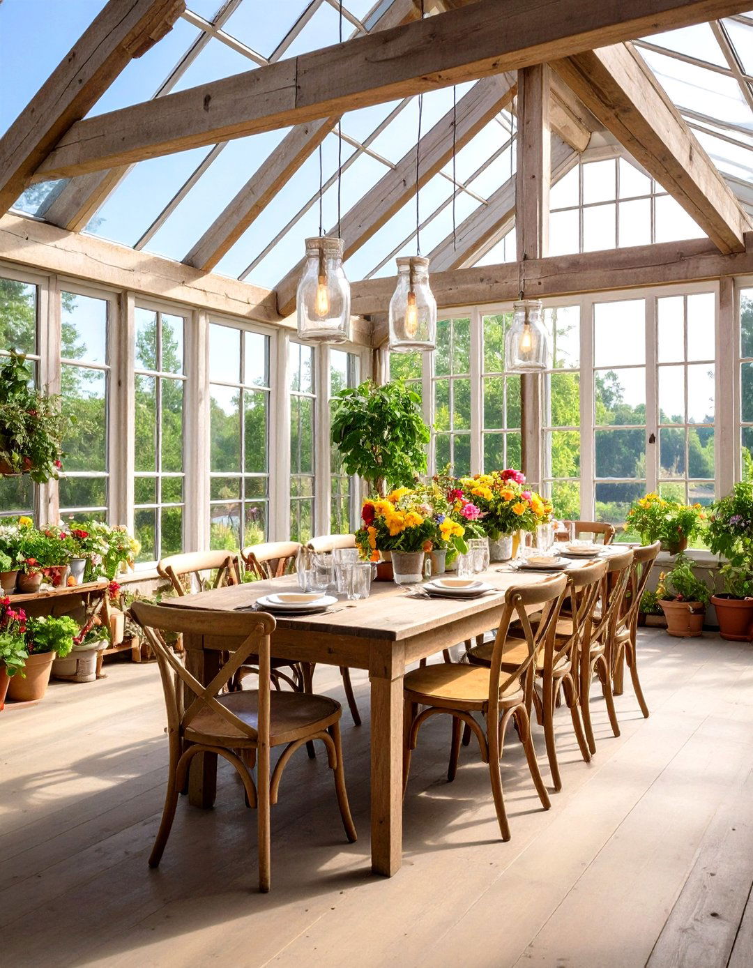 Farmhouse Greenhouse Dining Room - 24 Greenhouse Dining Room Ideas