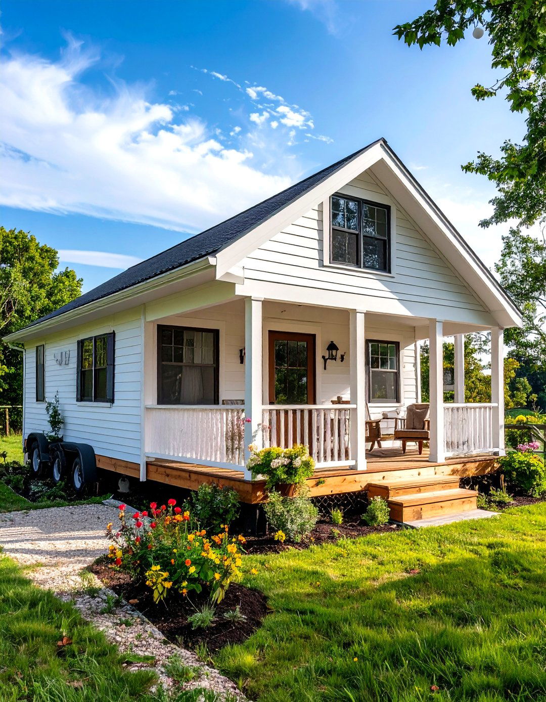 Farmhouse Inspired Rustic Charm - 24 Mobile Home Siding Design Ideas