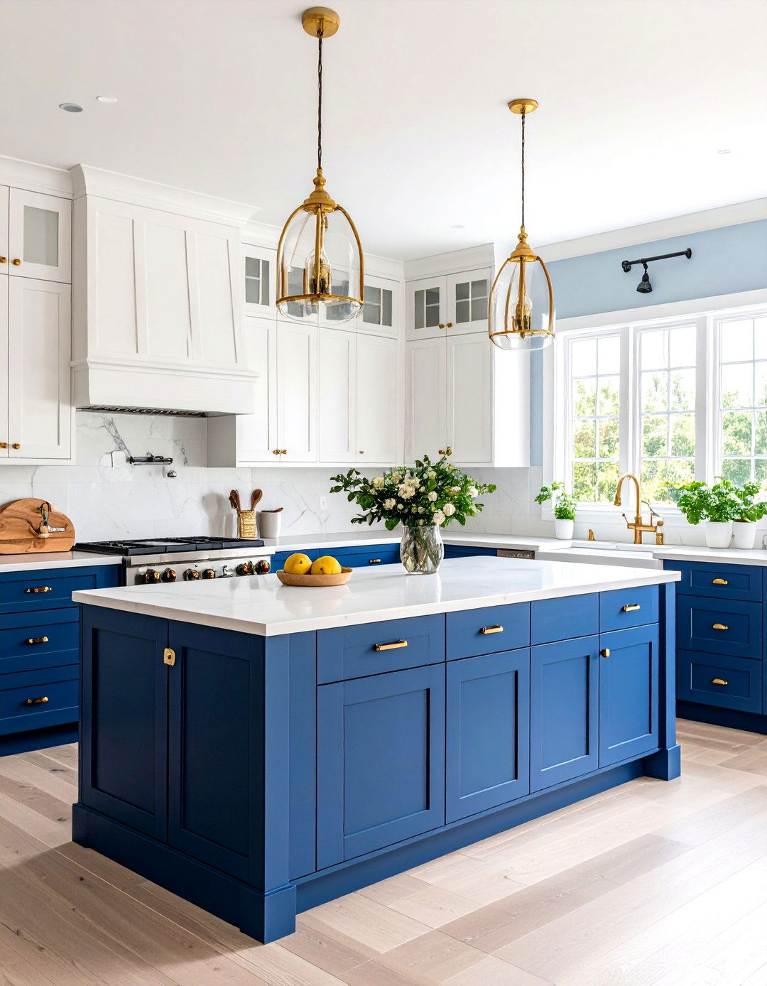 Farmhouse Kitchen with Two Tone Cabinetry - 24 Farmhouse Kitchen Ideas
