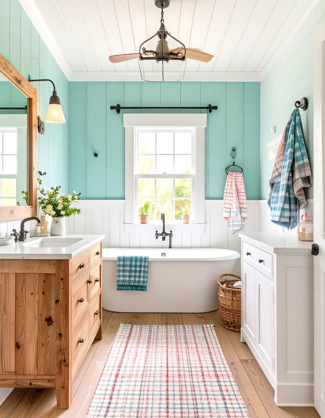 Farmhouse Rustic Kids Bathroom - 24 Kids Bathroom Ideas