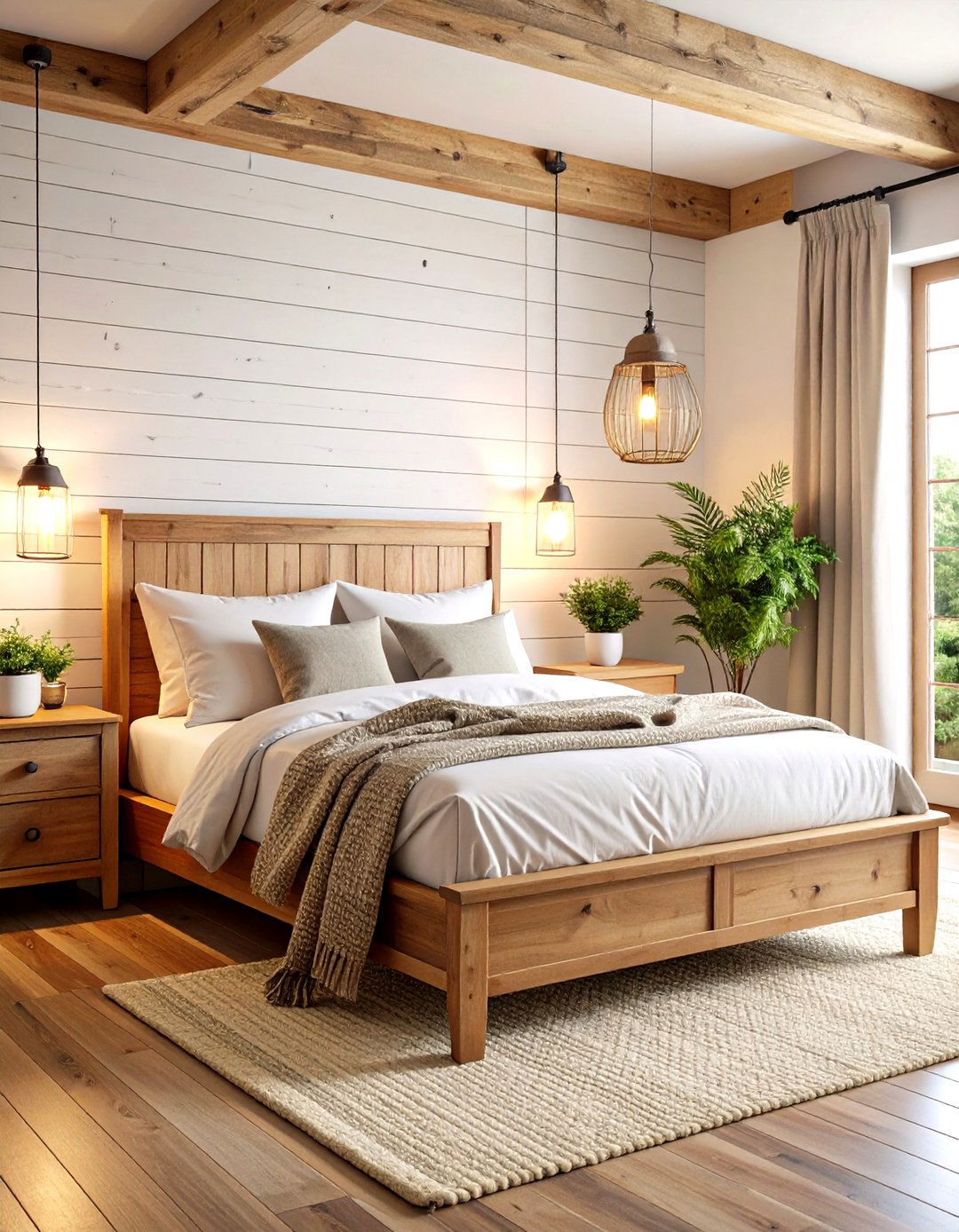 Farmhouse Shiplap Bedroom Design - 24 Country Bedroom Ideas
