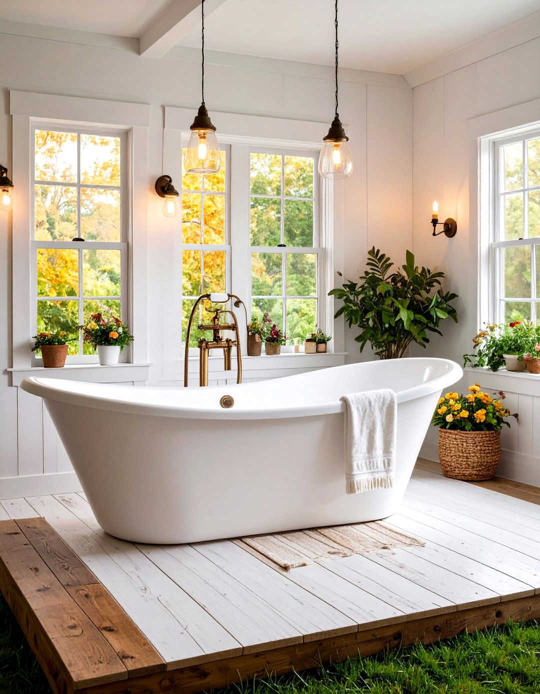 Farmhouse Shiplap Drop in Tub - 24 Drop in Tub Ideas