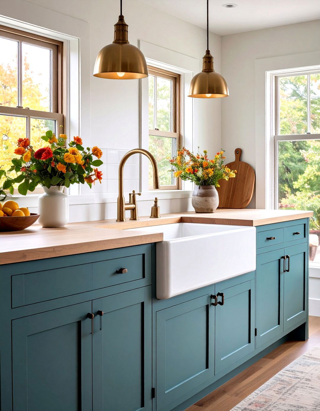 Farmhouse Sinks with Modern Surrounds - 24 Transitional Kitchen Ideas