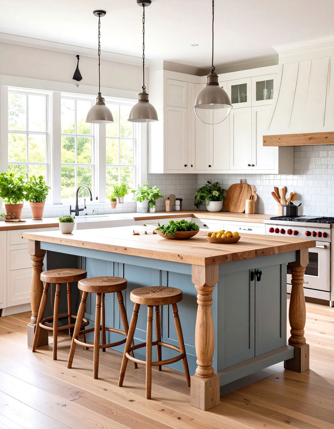 Farmhouse Table Style Island - 24 Farmhouse Kitchen Island Ideas