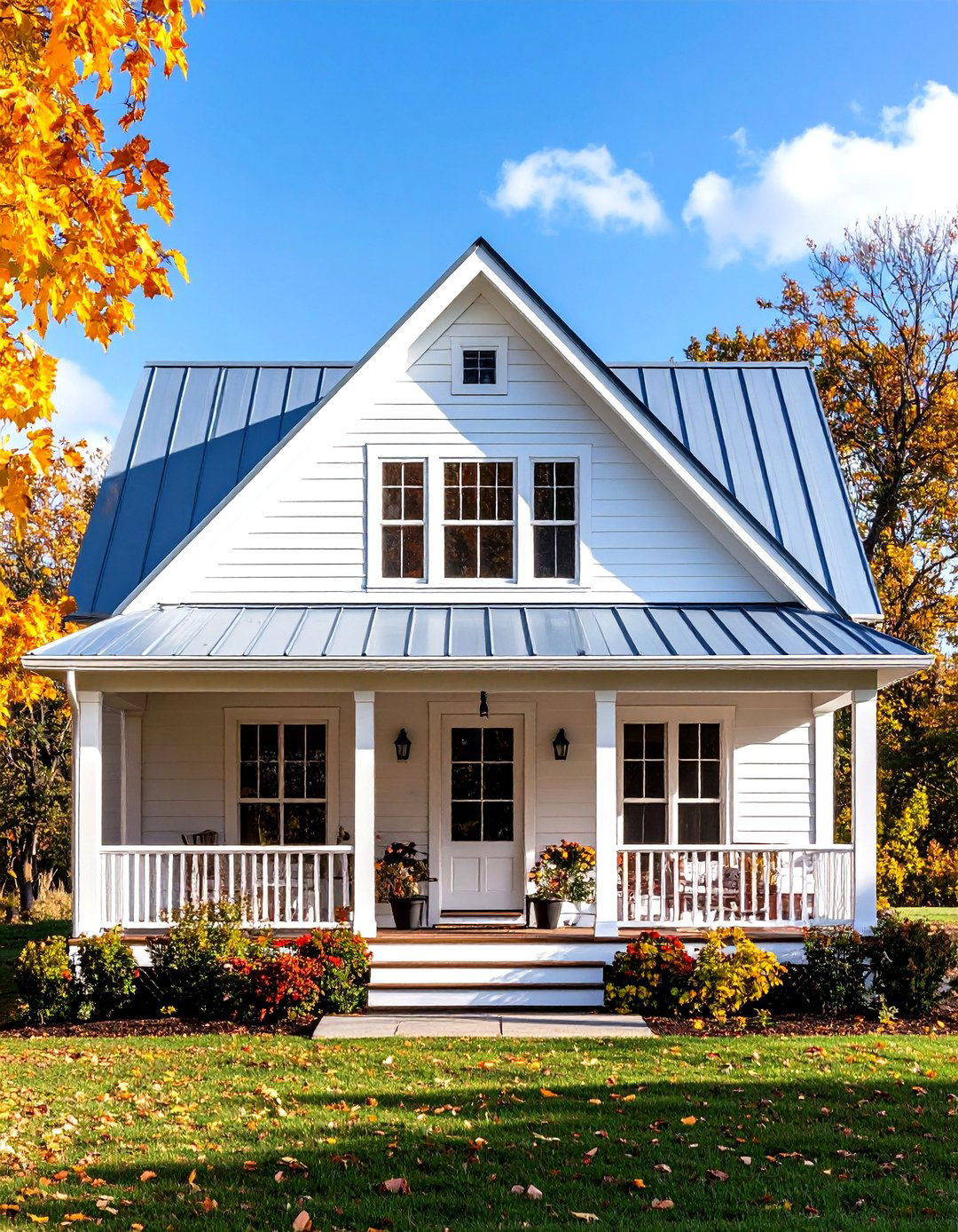 Farmhouse Traditional Porch Roof - 24 Front Porch Roof Ideas