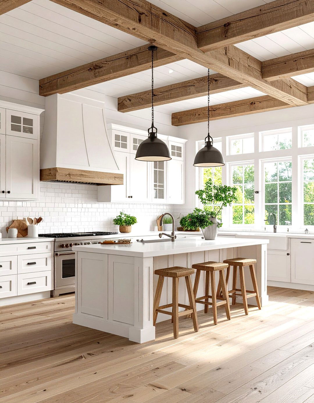 Farmhouse Vaulted Ceiling Kitchen Design - 24 Vaulted Ceiling Ideas