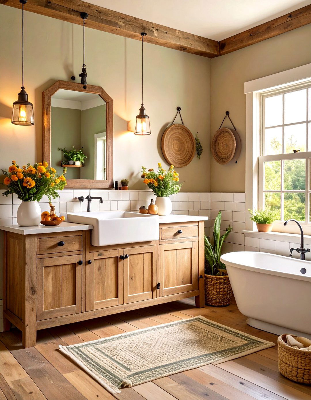 Farmhouse Vintage Charm - 24 Vintage Bathroom Ideas