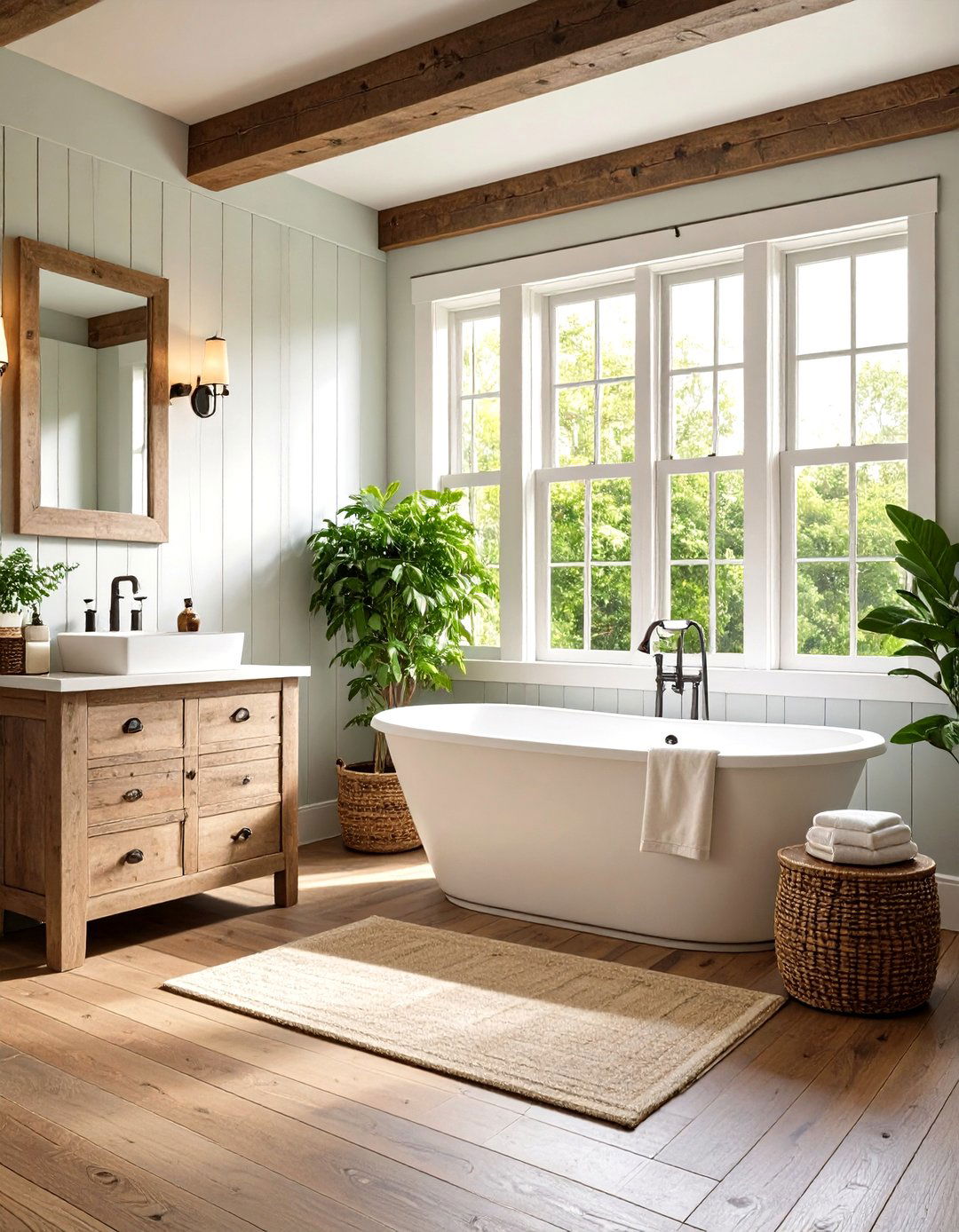 Farmhouse Wainscoting with Reclaimed Materials - 24 Bathroom Wainscoting Ideas
