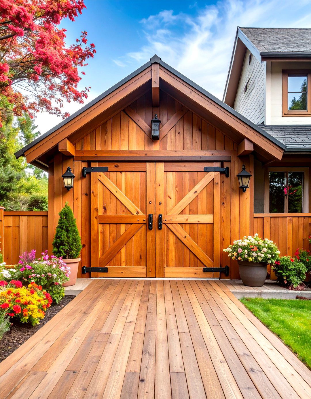 Farmhouse X Frame Barn Door Style - 24 Deck Gate Ideas