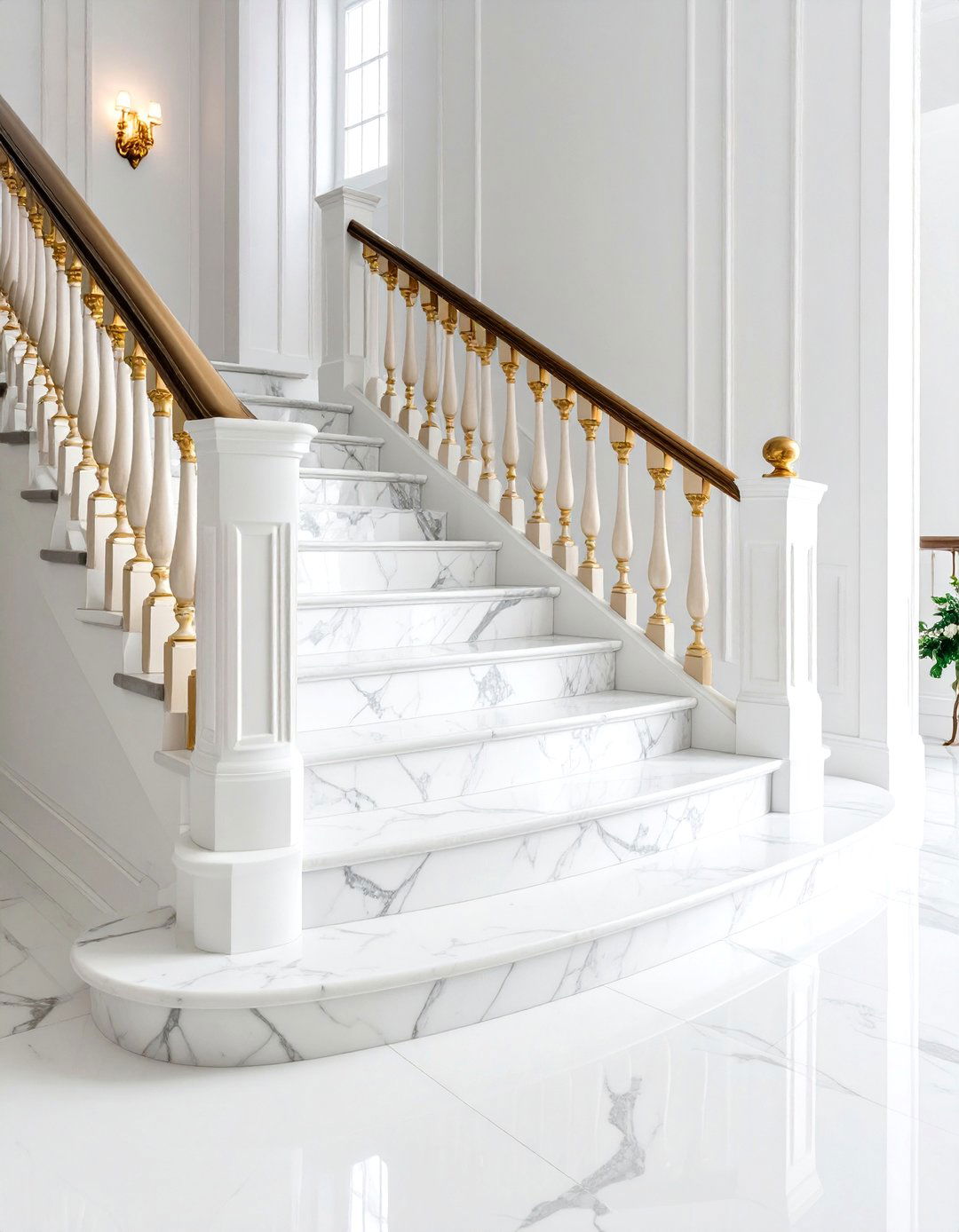 Faux Marble Painted Stair Technique - 24 Painted Stair Ideas