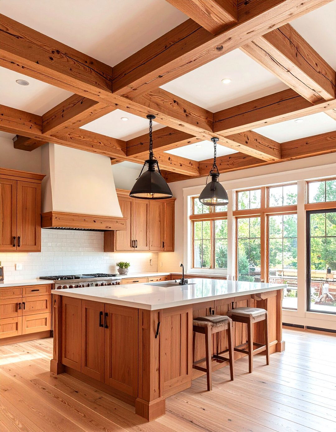 Faux Wood Beam Kitchen Ceiling - 24 Wood Ceiling Kitchen Ideas