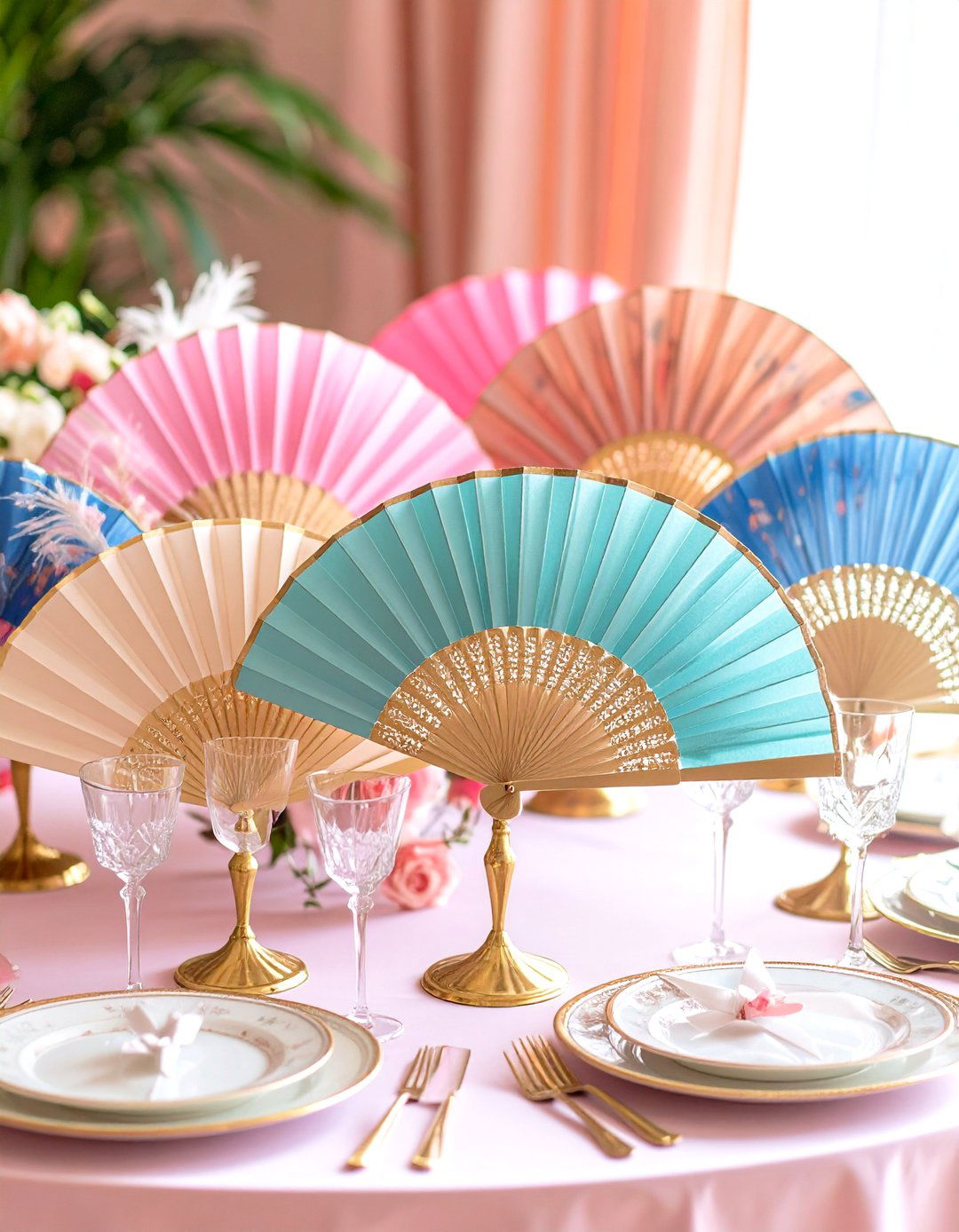 Feather and Fan Details - 24 Bridgerton Wedding Ideas