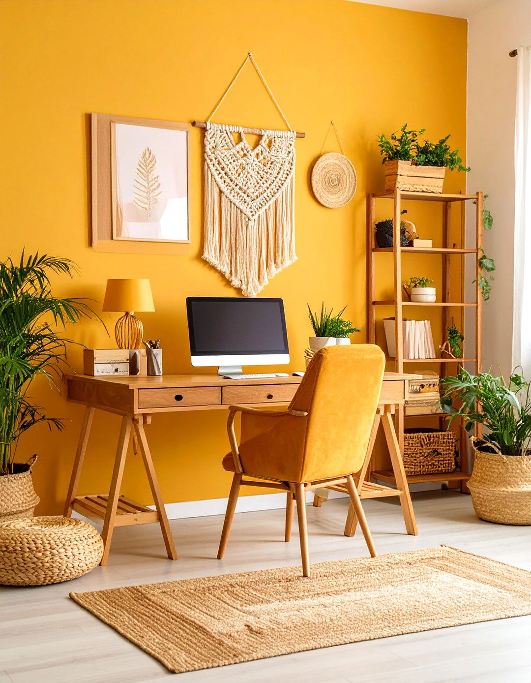 Feminine Bohemian Creative Space - 24 Home Office Decor Ideas