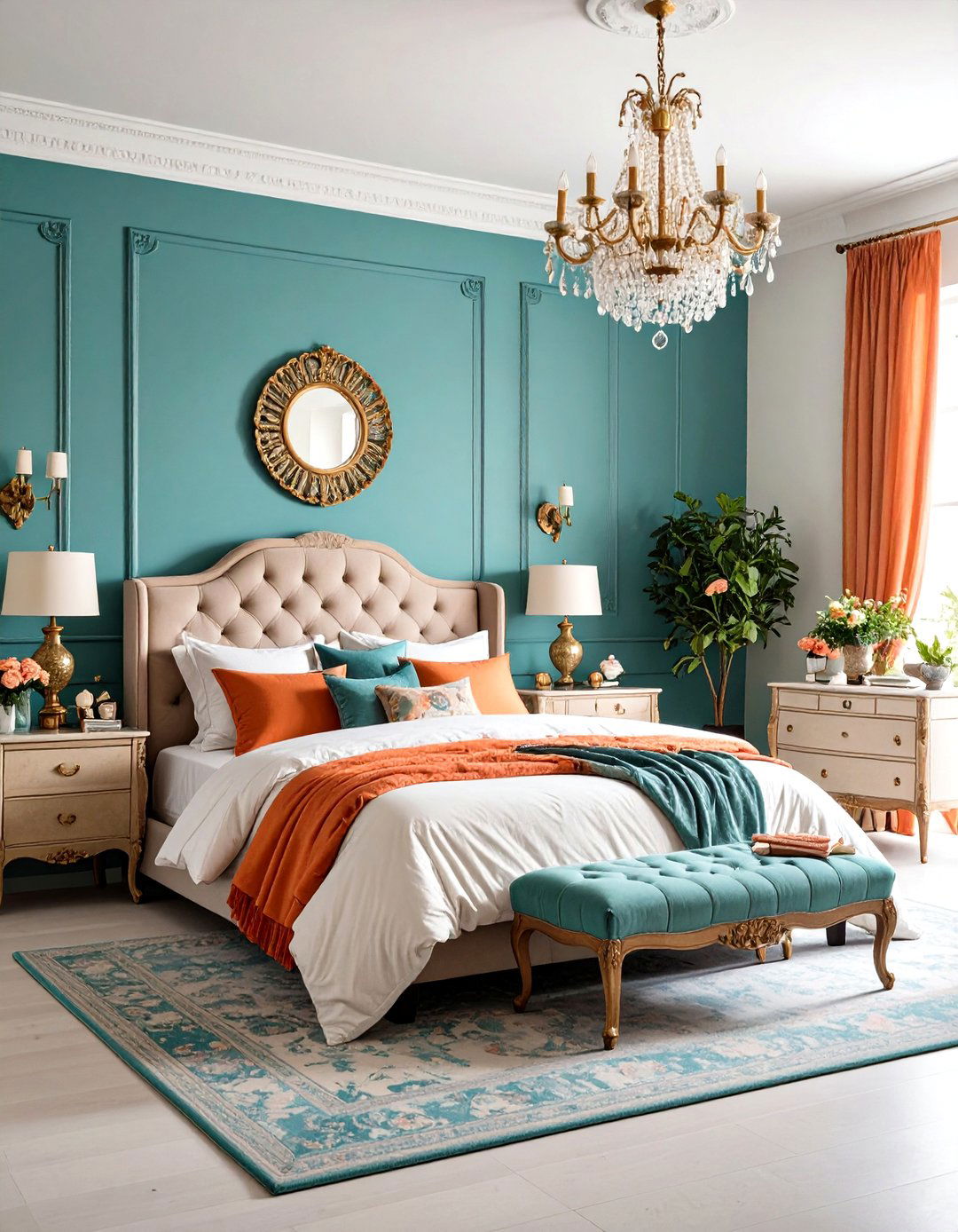 24 Teal and Orange Bedroom Ideas to Brighten Spaces