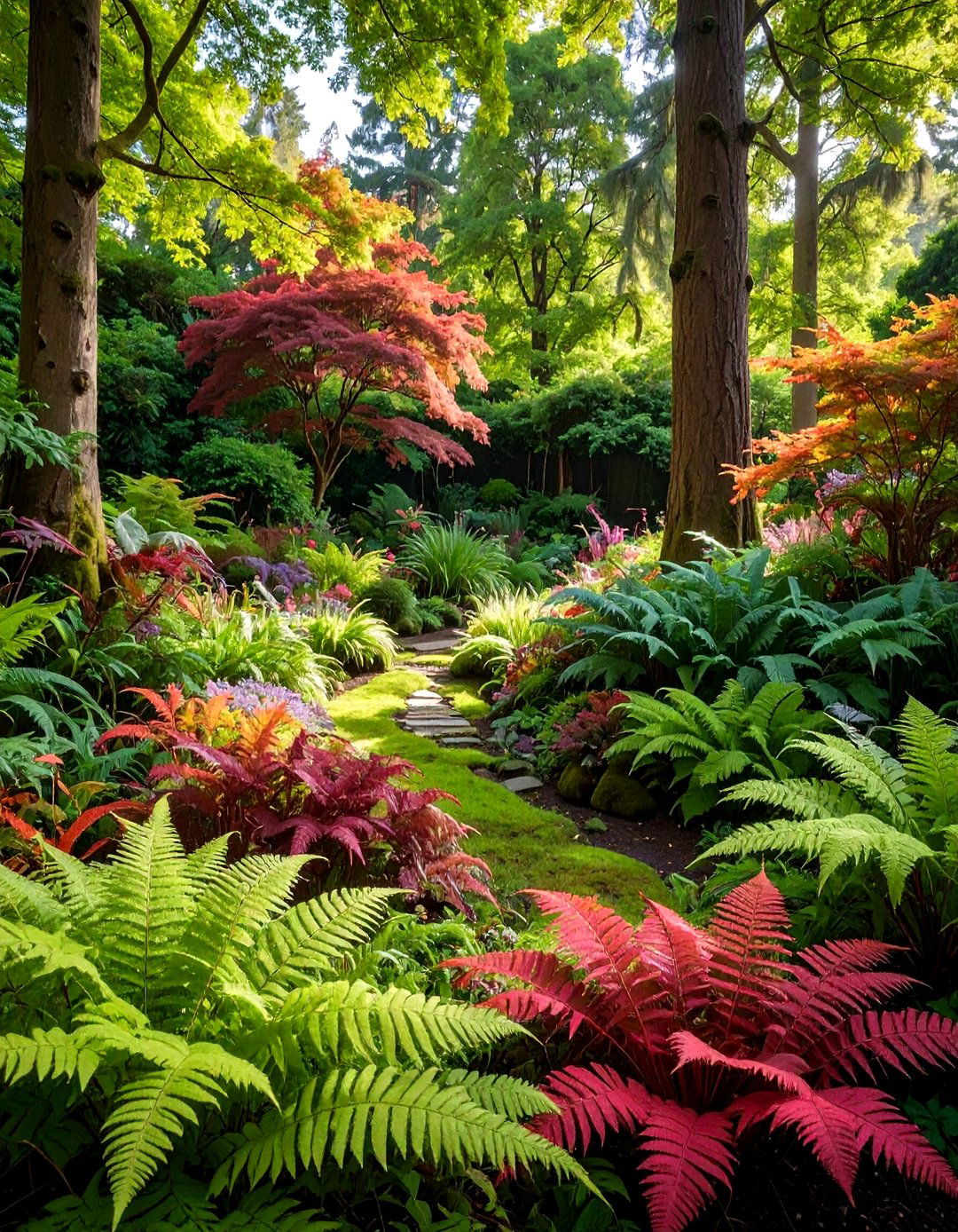 Fern Shade Garden Border - 24 Low Maintenance Garden Border Ideas