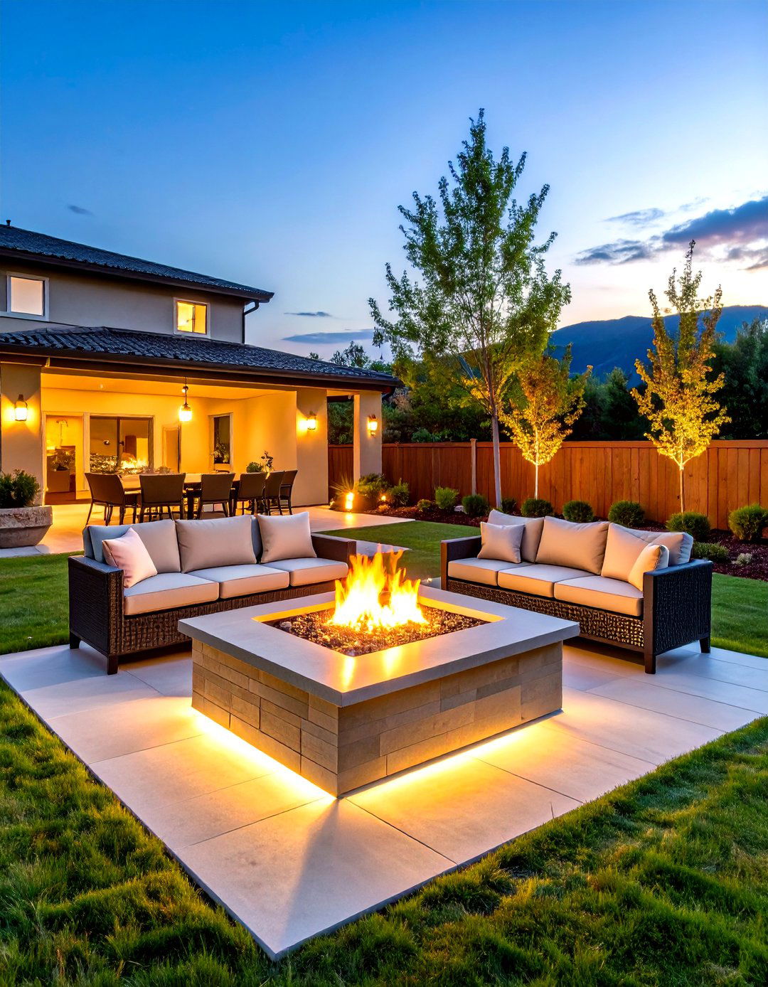 Fire Pit Area Enhancement - 24 Landscape Lighting Ideas