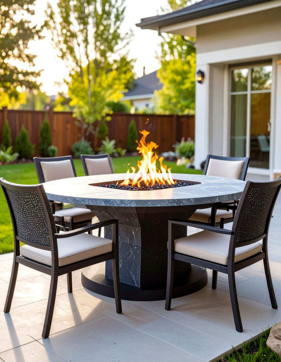 Fire Pit Dining Tables - 24 Outdoor Furniture Ideas