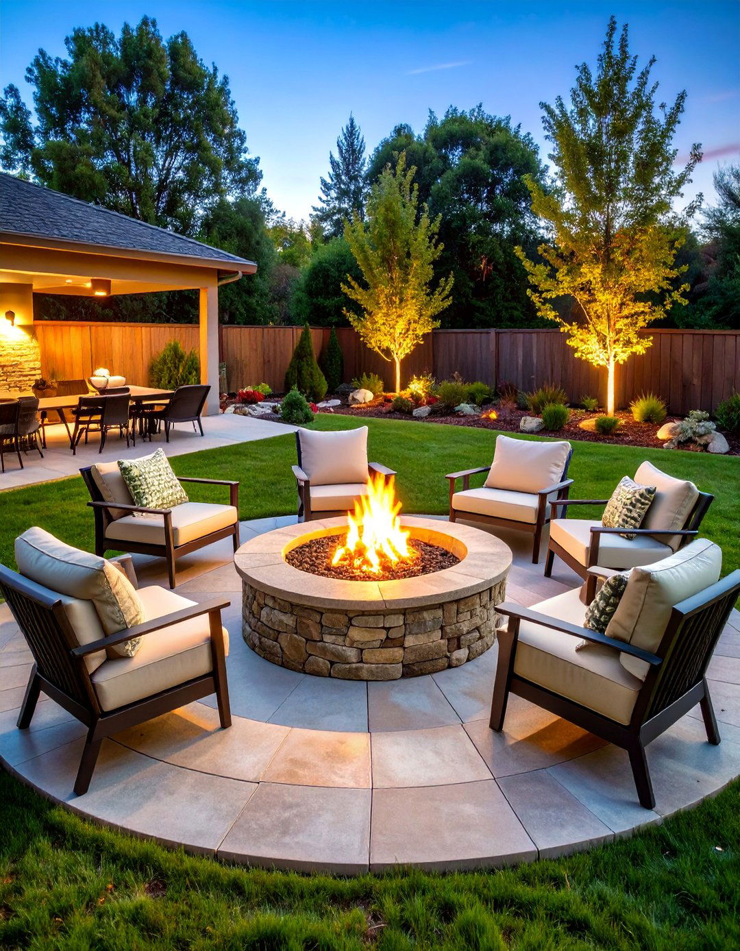 Fire Pit Entertainment Zone - 24 Backyard Entertainment Ideas