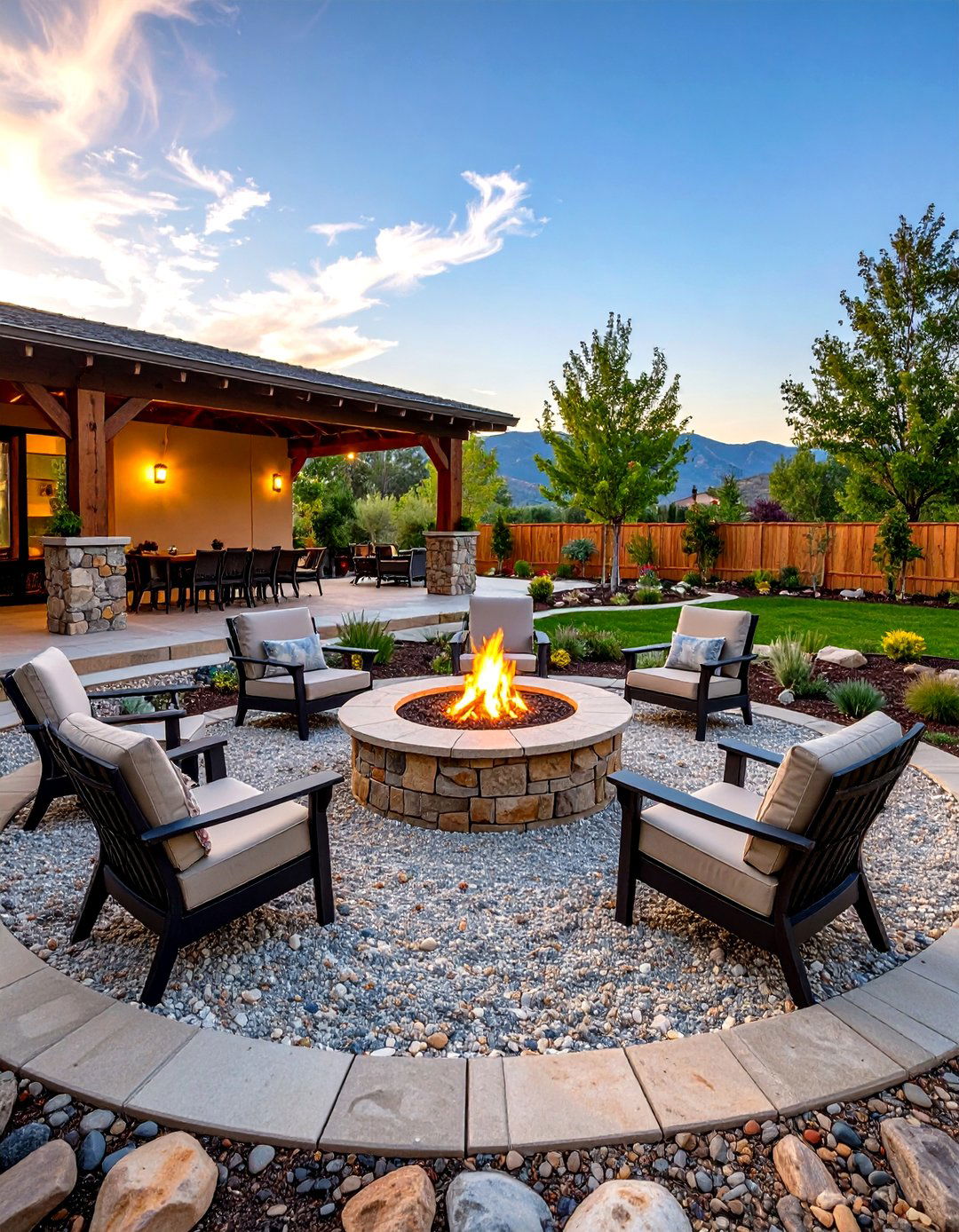 Fire Pit Gathering Area - 24 Gravel Garden Ideas
