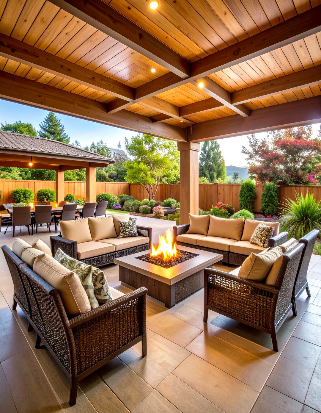 Fire Pit Lanai for Year Round Comfort - 24 Lanai Porch Ideas