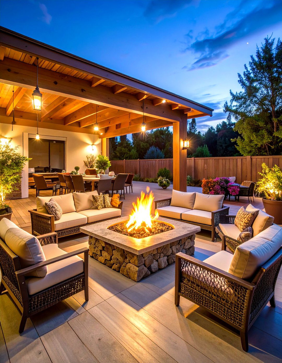 Fire Pit and Seating Area - 24 Under Deck Landscaping Ideas