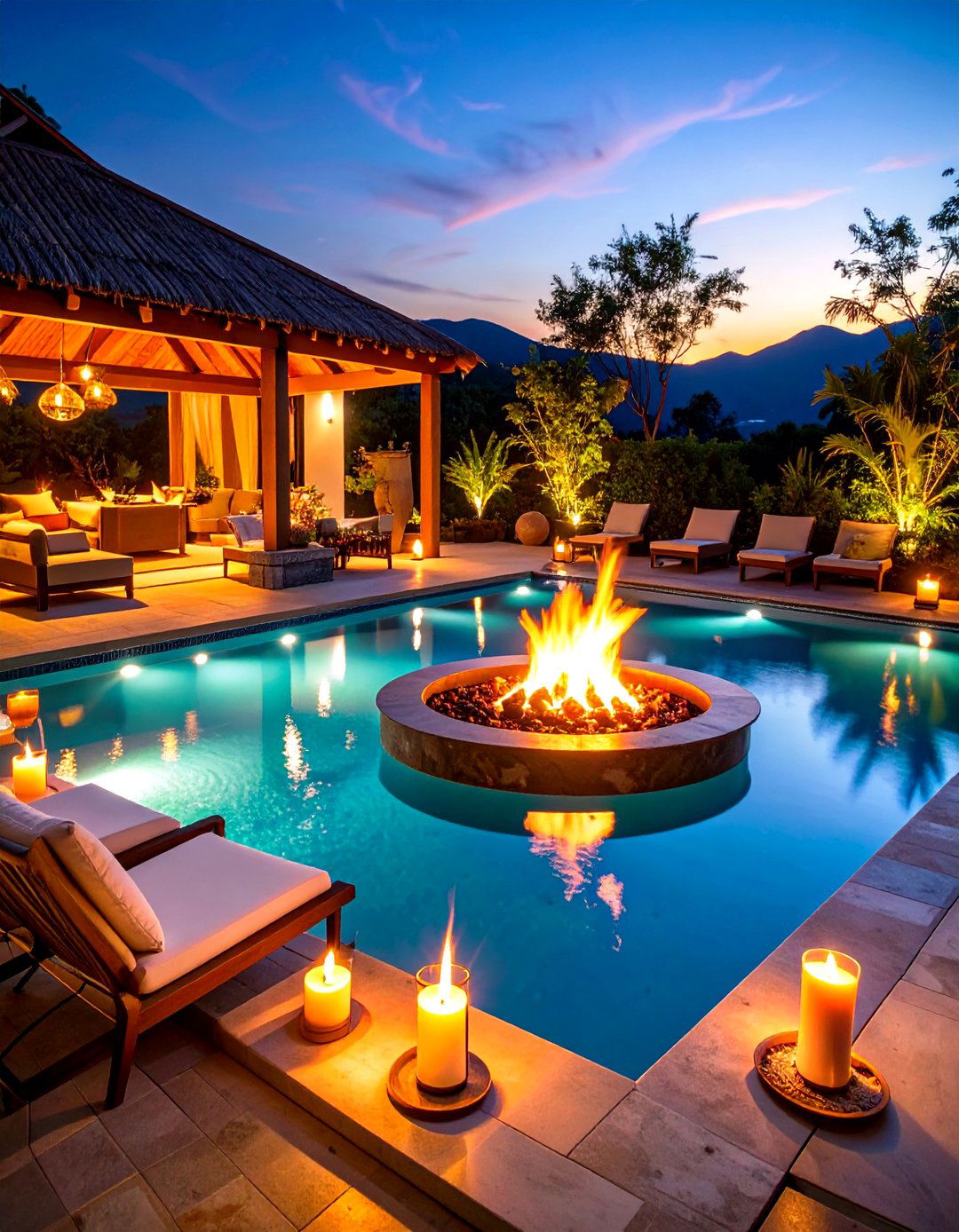 Fire and Water Elements Fusion - 24 Pool Party Ideas