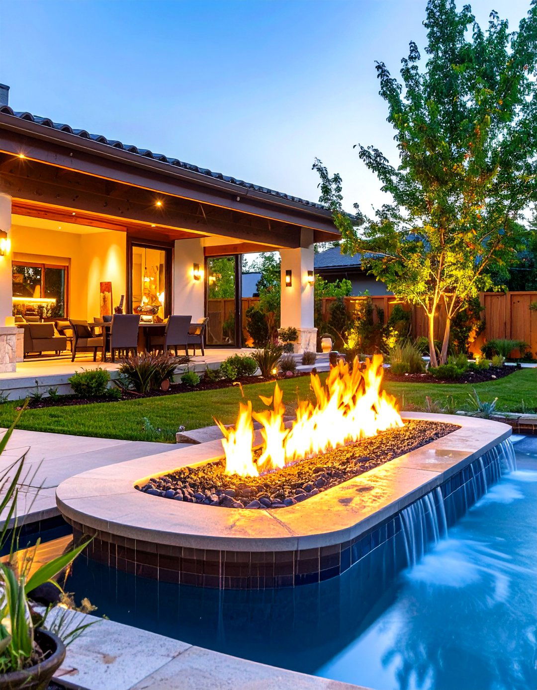 Fire and Water Feature - 24 Water Feature Ideas