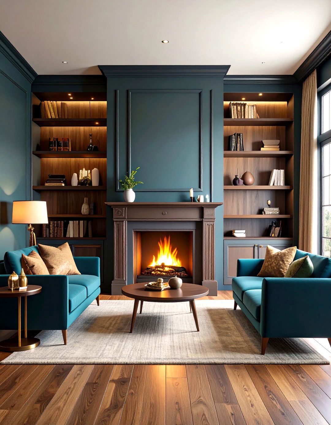 Fireplace Flanking Bookshelves - 24 Built-in Bookshelf Ideas