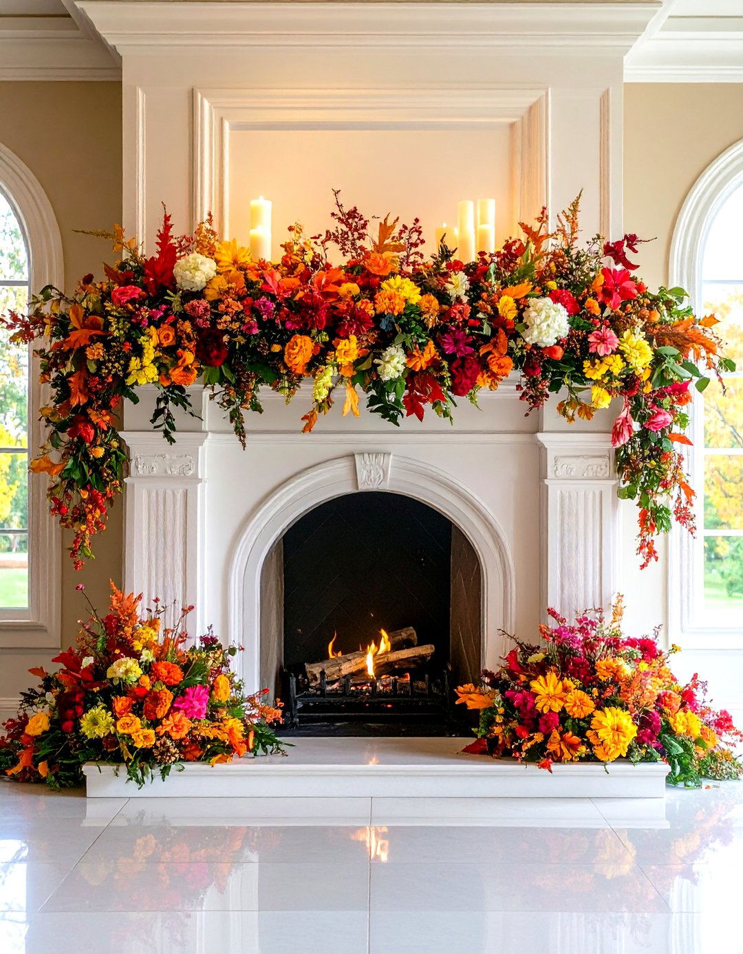 Fireplace Mantel Wedding Altars - 24 Wedding Altar Ideas