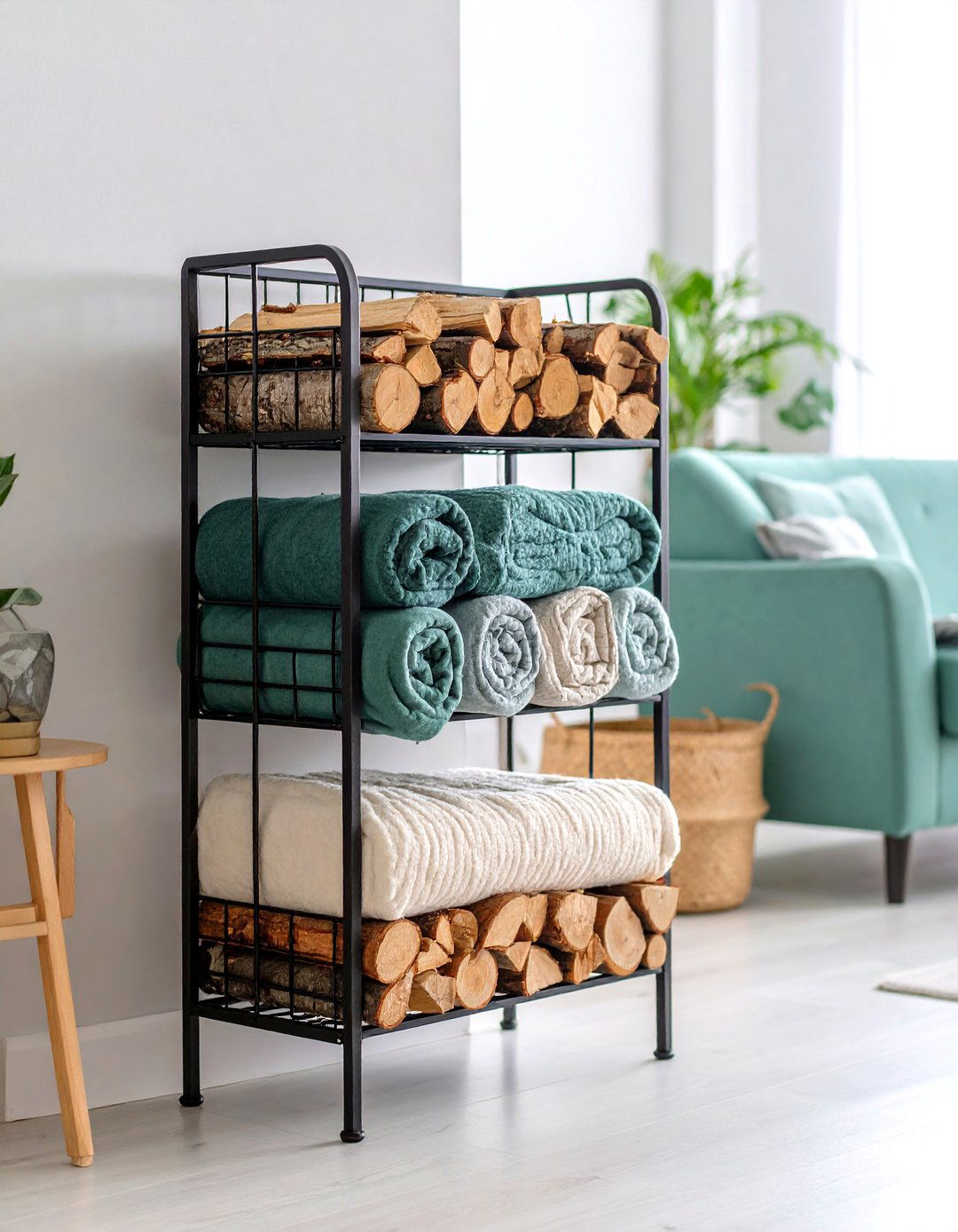 Firewood Rack Display Systems - 24 Blanket Storage Ideas